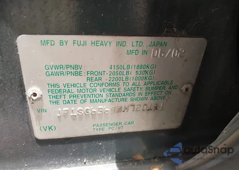 2003 Subaru Forester X из США, поврежденный, VIN JF1SG63693H720111